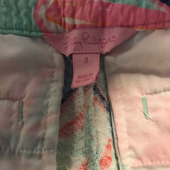 Lilly Pulitzer Adie Shorts Women's Size 2 Minty Fresh on the Rocks 4" Inseam - Picture 7 of 9